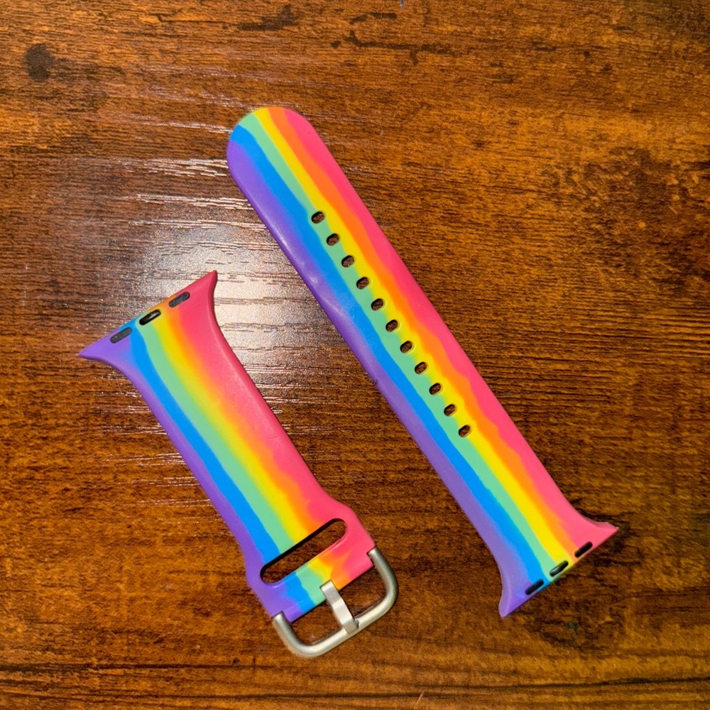 Rainbow Striped Watch Band